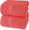Cozy Home Premium Bath Towels - Luxury Hotel Quality 600 GSM 100% Genuine Combed Cotton, Super Soft &amp; Absorbent Family Bath Towels 70x140 cm Perfect for Daily Use (2 Piece Bath Towel, Coral)