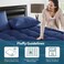 600 GSM Luxury Mattress Topper &ndash; Super Soft Fluffy Bed Pad with Elastic Bands, Extra Thick Breathable Hotel Comfort   Cozy Home Feel better (Navy Blue, Queen Size - W150 x L200 cm)