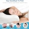 Memory Foam Cervical Pillow for Neck &amp; Shoulder Pain Relief   Wave Contour Orthopedic Pillow for Side Back Stomach Sleepers   High Density Foam Ergonomic Neck Support Bed Pillow   Cozy Home