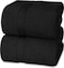 Cozy Home Premium Bath Towels - Luxury Hotel Quality 600 GSM 100% Genuine Combed Cotton, Super Soft &amp; Absorbent Family Bath Towels 70x140 cm Perfect for Daily Use (2 Piece Bath Towel, Black)