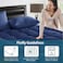 600 GSM Luxury Mattress Topper &ndash; Super Soft Fluffy Bed Pad with Elastic Bands, Extra Thick Breathable Hotel Comfort   Cozy Home Feel better (Navy Blue, King Size - W180 x L200 cm)