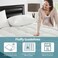 600 GSM Luxury Mattress Topper &ndash; Super Soft Fluffy Bed Pad with Elastic Bands, Extra Thick Breathable Hotel Comfort   Cozy Home Feel better (White, Single Size - W 100 x L 200 cm)