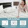 600 GSM Luxury Mattress Topper &ndash; Super Soft Fluffy Bed Pad with Elastic Bands, Extra Thick Breathable Hotel Comfort   Cozy Home Feel better (White, King Size - W180 x L200 cm)