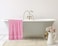 Cozy Home Premium Bath Towels - Luxury Hotel Quality 600 GSM 100% Genuine Combed Cotton, Super Soft &amp; Absorbent Family Bath Towels 70x140 cm Perfect for Daily Use (2 Piece Bath Towel, Pink)