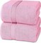 Cozy Home Premium Bath Towels - Luxury Hotel Quality 600 GSM 100% Genuine Combed Cotton, Super Soft &amp; Absorbent Family Bath Towels 70x140 cm Perfect for Daily Use (2 Piece Bath Towel, Pink)