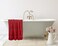 Cozy Home Premium Bath Towels - Luxury Hotel Quality 600 GSM 100% Genuine Combed Cotton, Super Soft &amp; Absorbent Family Bath Towels 70x140 cm Perfect for Daily Use (2 Piece Bath Towel, Red)