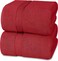 Cozy Home Premium Bath Towels - Luxury Hotel Quality 600 GSM 100% Genuine Combed Cotton, Super Soft &amp; Absorbent Family Bath Towels 70x140 cm Perfect for Daily Use (2 Piece Bath Towel, Red)
