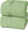 Cozy Home Premium Bath Towels - Luxury Hotel Quality 600 GSM 100% Genuine Combed Cotton, Super Soft &amp; Absorbent Family Bath Towels 70x140 cm Perfect for Daily Use (2 Piece Bath Towel, Sage Green)