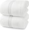 Cozy Home Premium Bath Towels - Luxury Hotel Quality 600 GSM 100% Genuine Combed Cotton, Super Soft &amp; Absorbent Family Bath Towels 70x140 cm Perfect for Daily Use (2 Piece Bath Towel, White)