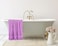 Cozy Home Premium Bath Towels - Luxury Hotel Quality 600 GSM 100% Genuine Combed Cotton, Super Soft &amp; Absorbent Family Bath Towels 70x140 cm Perfect for Daily Use (2 Piece Bath Towel, Lavender)