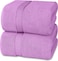 Cozy Home Premium Bath Towels - Luxury Hotel Quality 600 GSM 100% Genuine Combed Cotton, Super Soft &amp; Absorbent Family Bath Towels 70x140 cm Perfect for Daily Use (2 Piece Bath Towel, Lavender)