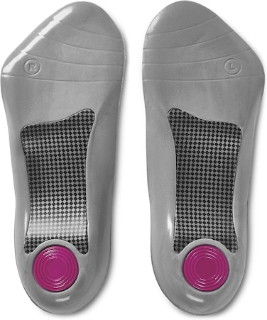 ايربلس نعل داخلي للنساء من اللفافة الاخمصية، نعل داخلي لتقويم العظام لدعم قوس القدم، راحة وثبات فائقين، شفاف، مقاس M