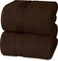 Cozy Home Premium Bath Towels - Luxury Hotel Quality 600 GSM 100% Genuine Combed Cotton, Super Soft &amp; Absorbent Family Bath Towels 70x140 cm Perfect for Daily Use (2 Piece Bath Towel, Dark Brown)