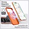 Leather Case for iPhone 17 Pro Max, Compatible with MagSafe, Anti-Slip Grip Phone Cover with Built-in Camera Control Button, Soft Microfiber Lining, 6.9-Inch Display (Orange)