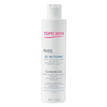 Topicrem PV/DS Cleansing Gel For Flaky Body &amp; Scalp, Soap-Free 200ml