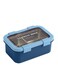 Two Compartment Lunch Box with Cutlery 850ml, SUS304 Stainless Steel Interior, Navy Blue