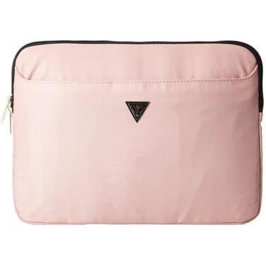 غطاء لابتوب جياس 13 بوصة للكمبيوتر، نايلون، مقاوم للماء، إغلاق بسحاب، 3 جيوب، تصميم خفيف الوزن، وردي فاتح