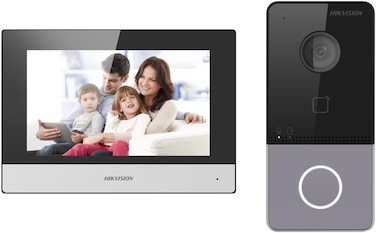 HIKVISION DS-KIS603-P hikvision Video Intercom Villa Door Station Bundle, 7-inch colorful touch screen with resolution 1024 &times; 600, Supports wireless network, Standard PoE