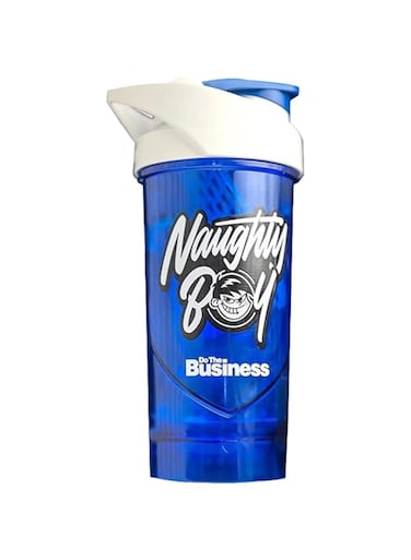 Naughty Boy Shield Mixer Hero Pro Plastic Protein Powder Shaker Blue Leak Proof BPA &amp; DEHP Free 700 ML