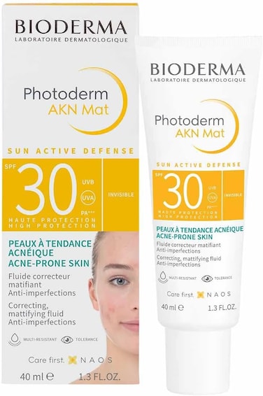 Bioderma Photoderm Akn Mat SPF 30 Matifying Fluid For Unisex - 1.3 Oz Fluid