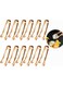SYOSI Serving Tongs, Small Serving Utensils for Parties Catering,Kitchen Tongs,Food-Grade 304 Stainless Steel Serving Tongs Cooking Tongs for Tea Party Coffee Bar, Appetizer Tongs Rose Gold 12 Pcs