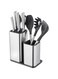 NW Universal Knife Blocks Set, Stainless Steel Kitchen Utensil Holder, Kitchenware Organizer Knife Holder, Holds Knives Forks Scissors Cutting Board, Easy Cleaning &amp; Rust Proof