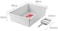 Cat Litter Tray with Scoop-White- M Size 38 x 28 x 10cm