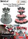 2PCS 3 Tier Racing Car Theme Cardboard Cupcake Holder Checkered Cupcake Stand for 8 to 12 Cupcakes Suitable for Racing Car Birthday Party Supplies for Kids Boys Girls