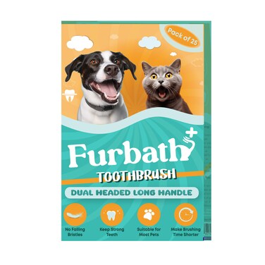 Furbath Disposable Tooth Brush Multicolours - 22 x 1.8cm, 25pcs
