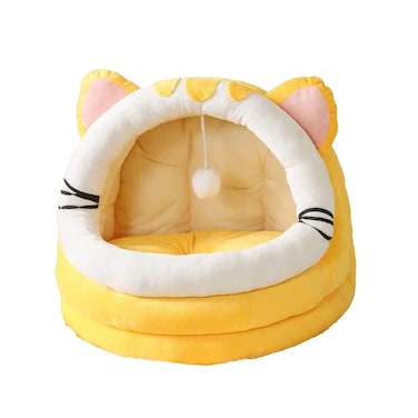 Grizzly Kitty Cat Crib Orange Arctic fleece Orange Cat Bed - Large - 50 x 50cm