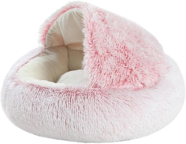 Grizzly Snuggle Cat Bed  Pink - 50cm
