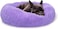 Grizzly Velor Round Plush Purple Dog Bed Small - 50 x 15cm