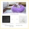 Grizzly Velor Round Plush Purple Dog Bed Small - 50 x 15cm