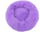 Grizzly Velor Round Plush Purple Dog Bed Small - 50 x 15cm