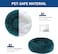 Grizzly Velor Round Plush Blue Green Dog Bed Small - 50 x 15cm