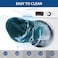 Grizzly Velor Round Plush Blue Green Dog Bed Small - 50 x 15cm