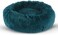 Grizzly Velor Round Plush Blue Green Dog Bed Small - 50 x 15cm