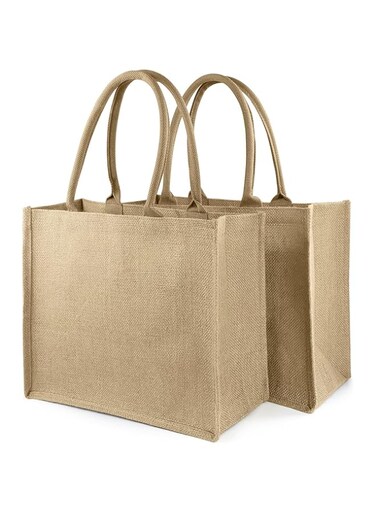 Ayieyill Jute Tote Bags - M - 2pcs Horizontal Style