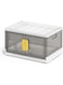 ANTOLE Foldable Storage Cabinet,Trunk Organizer,Collapsible Storage Bins Stackable Closet Organizer Car Organizer,Dorm Storage Bins with Lids and Doors 48 * 34 * 27cm