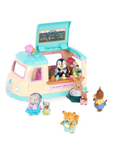 Li&rsquo;l Woodzeez &ndash; Restaurant Playset &ndash; Ice Cream Shop &ndash; Food Truck For Kids &ndash; Store Playset &ndash; 3 Years + &ndash; Scoops Ice Cream Truck