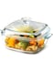 NUTRIUPS Glass Casserole Dish, 0.8 L, 15 cm Glass Casserole Dish with Lid, Round Glass Casserole Dish with Lid, Small Casserole Dish