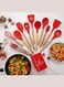 LLC 12 Piece Silicone Cooking Utensil Set with Wooden Handles &acirc;&euro;&ldquo; Heat Resistant Non-Stick Safe Dishwasher Safe