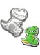 ChicAbode Dinosaur Cake Pan, Kids 3d Birthday Cake Pan, Aluminum 3d Baking Mould Cake Mold, Rust Resistant, Uniform Heating, For A Baby Shower, New Born Celebration Or Birthday Party, Silver