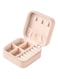 ORiTi Portable Travel Mini Jewelry Box Leather Jewellery Ring Organizer Case Storage Gift Box Girls Women (PINK)