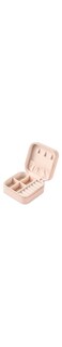 DOOKOO Portable Travel Mini Jewelry Box Leather Jewellery Ring Organizer Case Storage Gift Box Girls Women (Pink)