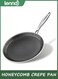 Nonstick Crepe Pan, 26cm Stainless Steel Crepe Pan, Honeycomb Coating Flat Skillet Griddle Pan, PFOA Free, Induction Compatible