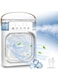 BORTONY Portable Air Conditioner Fan, Portable AC Quiet Personal Air Cooler with 7 Colors LED Light USB Powered Mini Desktop Cooling Misting Fan 3 Wind Speeds 3 Spray Modes Cooler Fan (White)