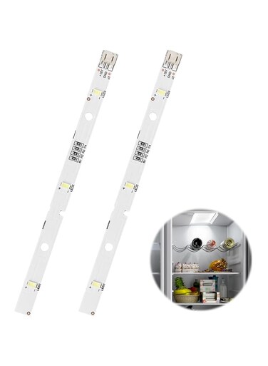 2PCS LED Light Strip for RONGSHENG/HISENSE Refrigerator Fridge Light Bar E349766 MDDZ-162A 1629348 DC12V 2W, Replacement Fridge Bulb Compatible with Kenwood Fridge KIFF5017 KIFF5020 KIFF7017 KIFF7020