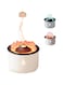 Hahamiya 300ml Essential Oil Diffuser, Volcano Humidifier Flame Aromatherapy Diffuser,2 Mist Mode&amp;2 Light Color,Air Humidifier Quiet Oil Cold Mist Diffuser for Indoor Air Purification,Home Decoration