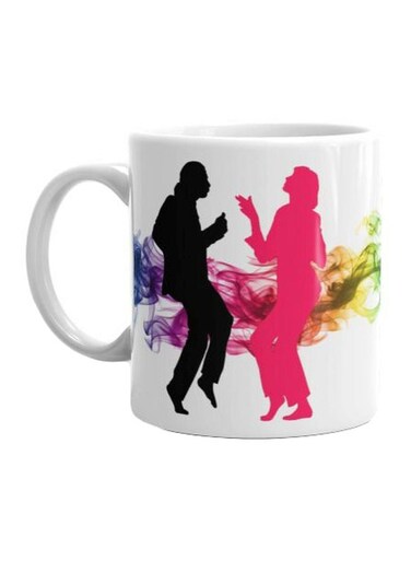 Print Printed Ceramic Mug White/Black/Pink